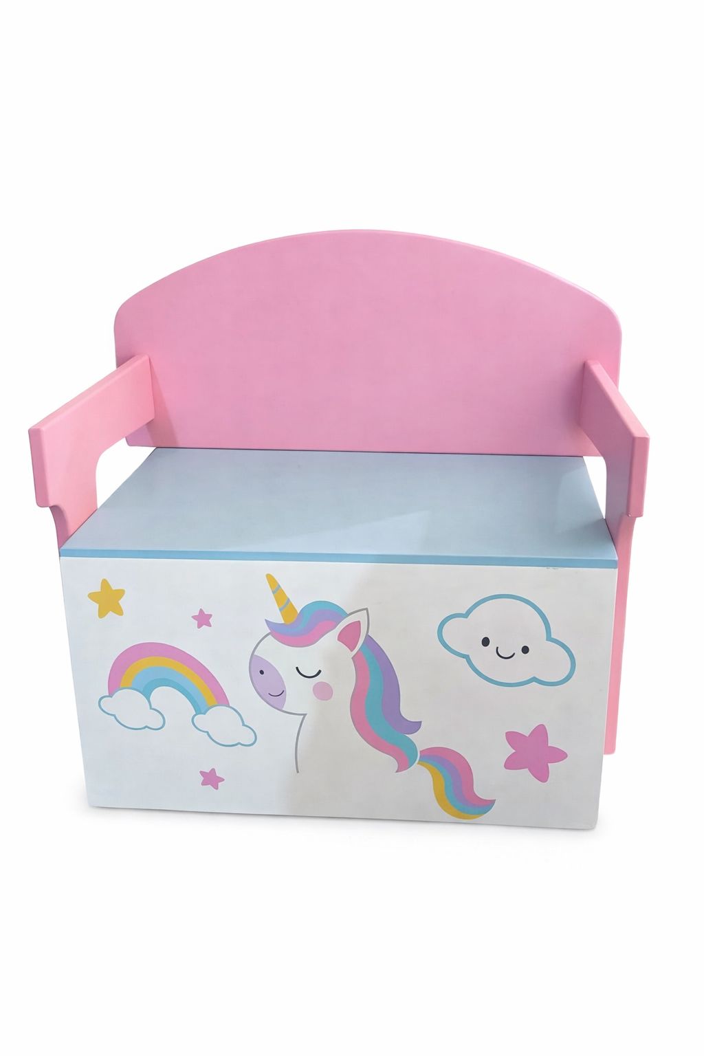 Convertible Toy Storage Bench & Desk Unicorn Theme