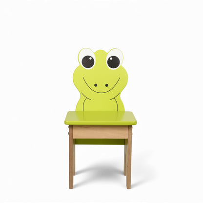 Modern Wooden Kids Frog Chair
