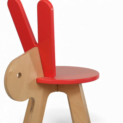 Modern Wooden Kids Rabbit Chair