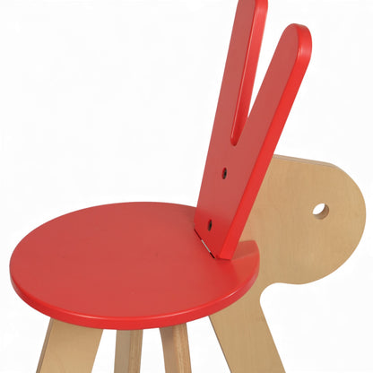 Modern Wooden Kids Rabbit Chair